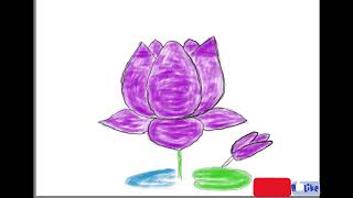 How to draw kamal 🪷|| digital drawing iPad || step by step Kamal drawing #kids #easydrawing