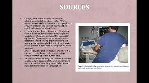 Musculoskeletal injuries in sonography professionals
