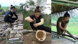 Full video 15 days solo building a beautiful large bamboo hut that everyone will love