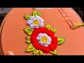 How to make beautiful flowers with woolen thread #embroidery #stitch #design
