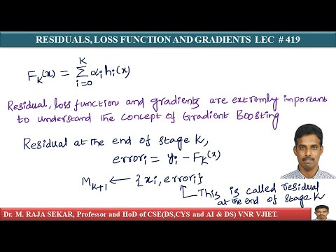 RESIDUALS, LOSS FUNCTION AND GRADIENTS LEC # 419 - YouTube