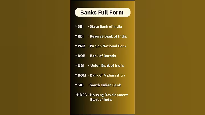 Full Form of Banks ~ RBI ,CBI ,UBI