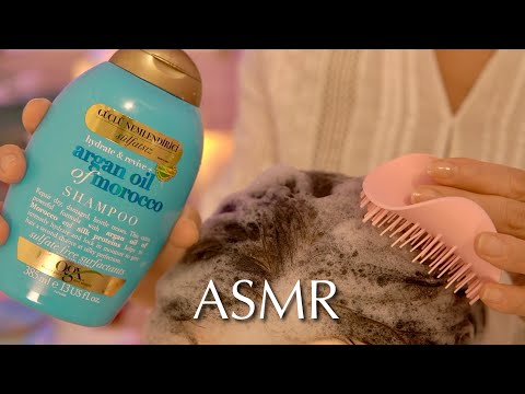 【ASMR】アルガンオイル配合のシャンプーとトリートメントで艶髪と癒しの時間