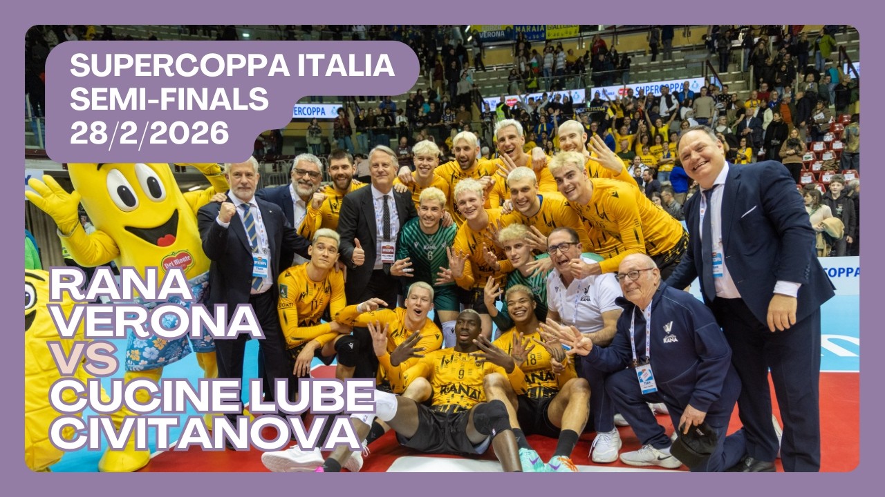 🏐Cucine Lube Civitanova vs Rana Verona | Supercoppa Italian Semi-Final | Italian League Men