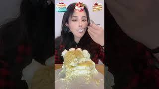 Asmr🍰Eating 🍰Silky Cream That Dissolves On Palate！#ASMR