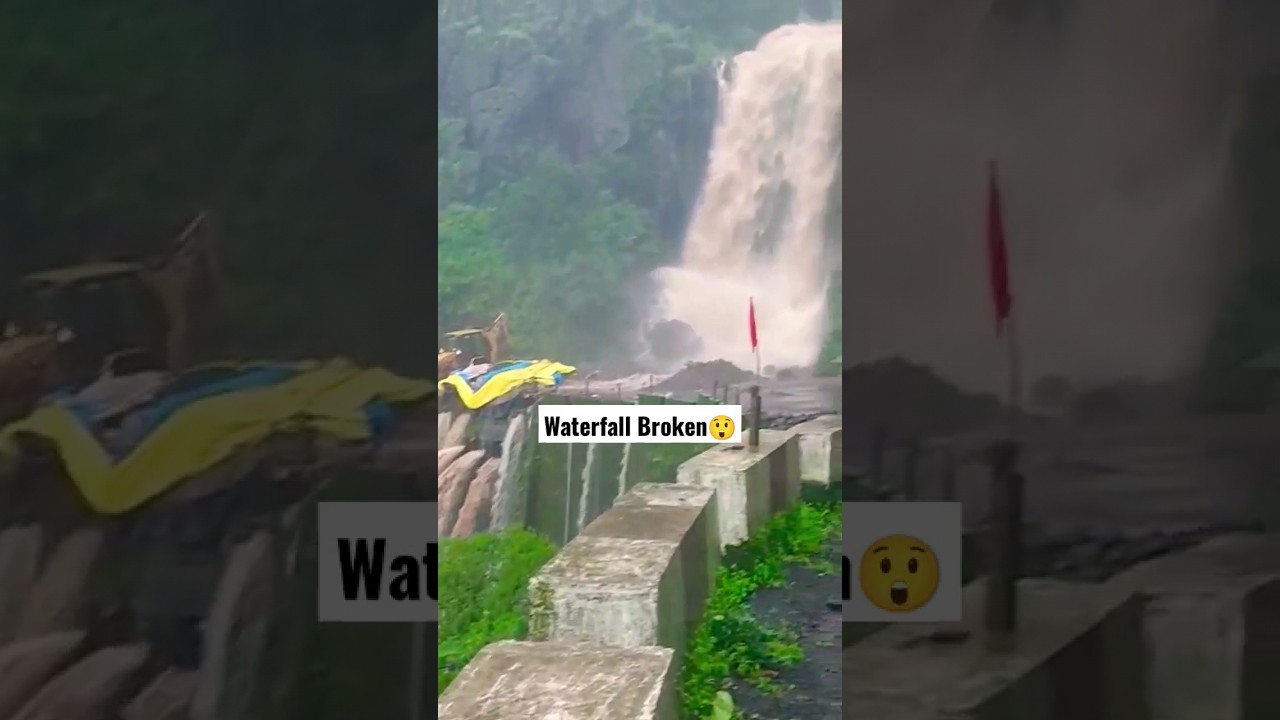 Waterfall Broken On Road 😍