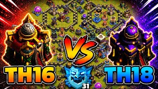 TH16 vs TH18: Everyone Said This Base Was Impossible... 😳 clash of clans
