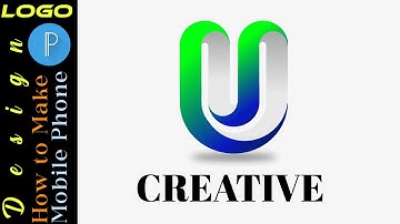 U gradient logo design pixellab tutorials  // How to make U logo design