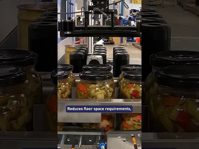 #Robotic packaging system to automate food and beverage operations #shorts #automation #fanuc