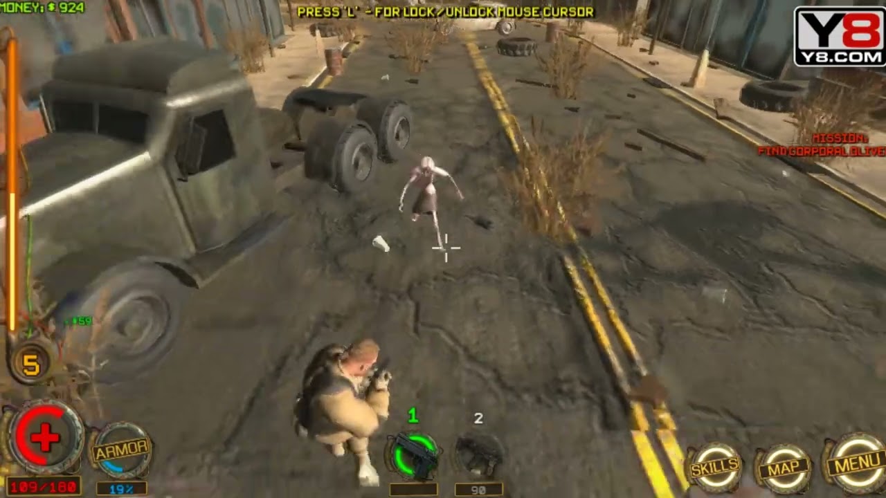 StrainZ-1 - Free 3D Zombie, shooting games onlineto Play Without Downloading or Installing