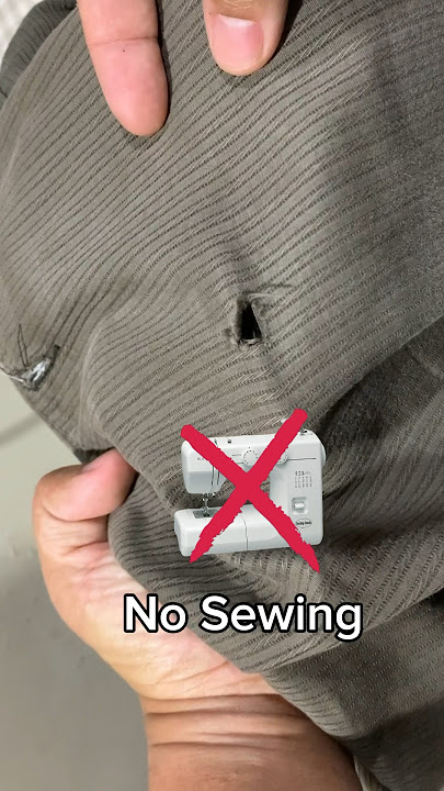 Repair a Hole in Pants Without Sewing ?? #shorts