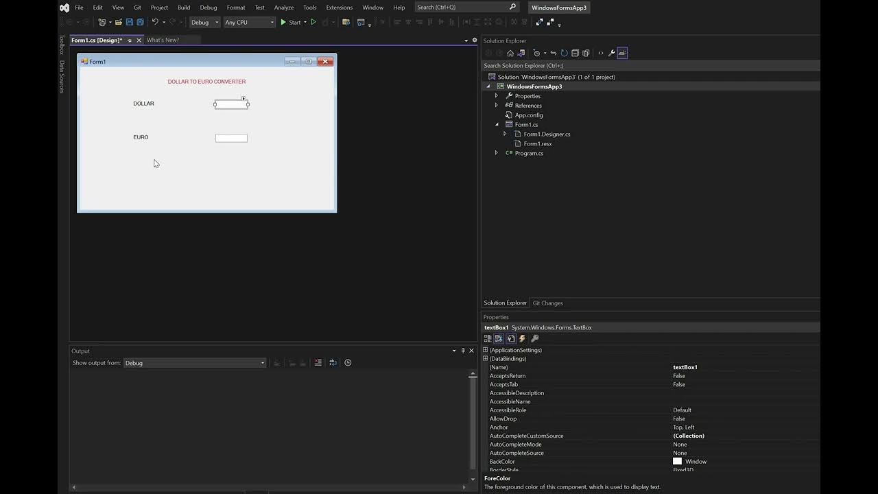 day-5-winform-net-programming-c-sharp-dollar-to-euro-converter-youtube