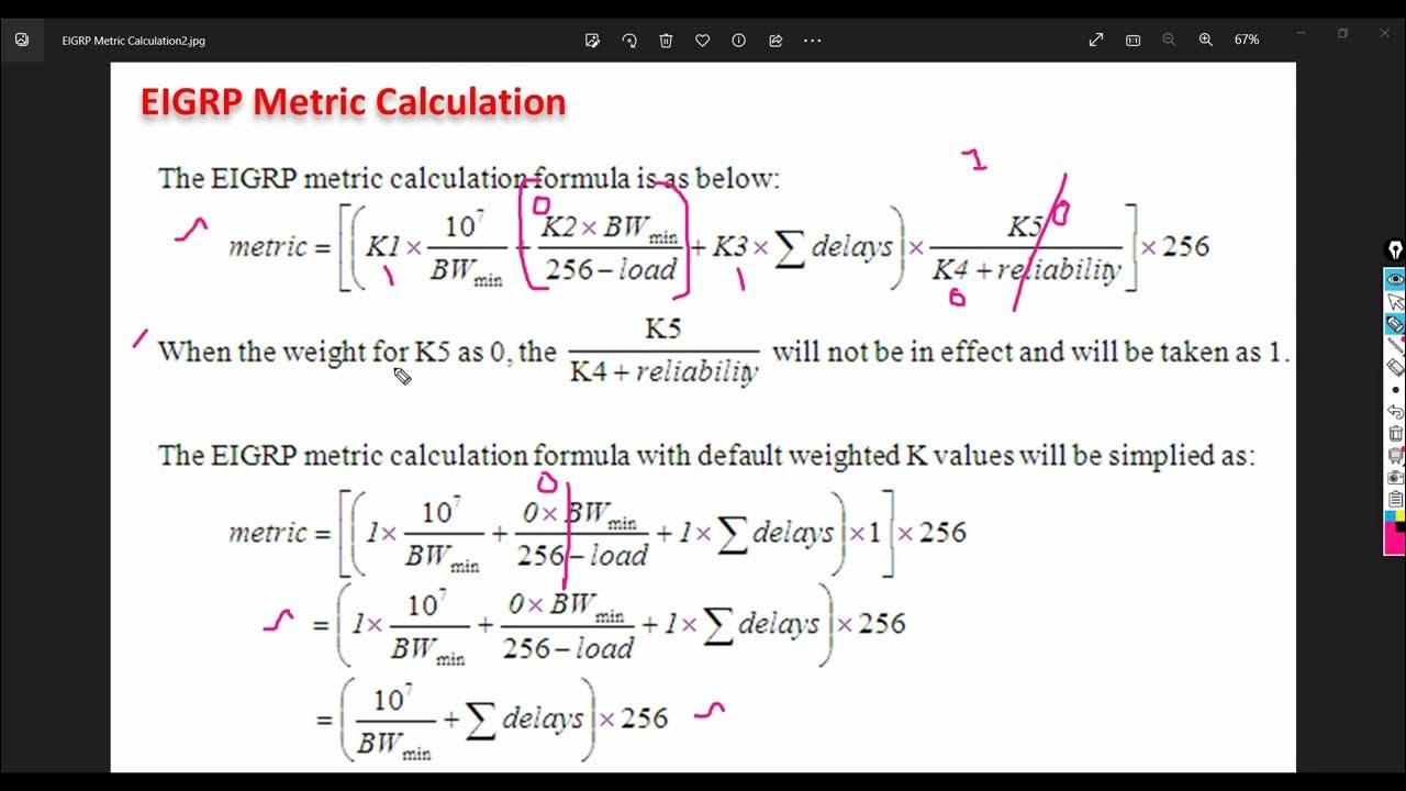 EIGRP Path Metric Calculation And Formula YouTube eigrp-evanetworktech