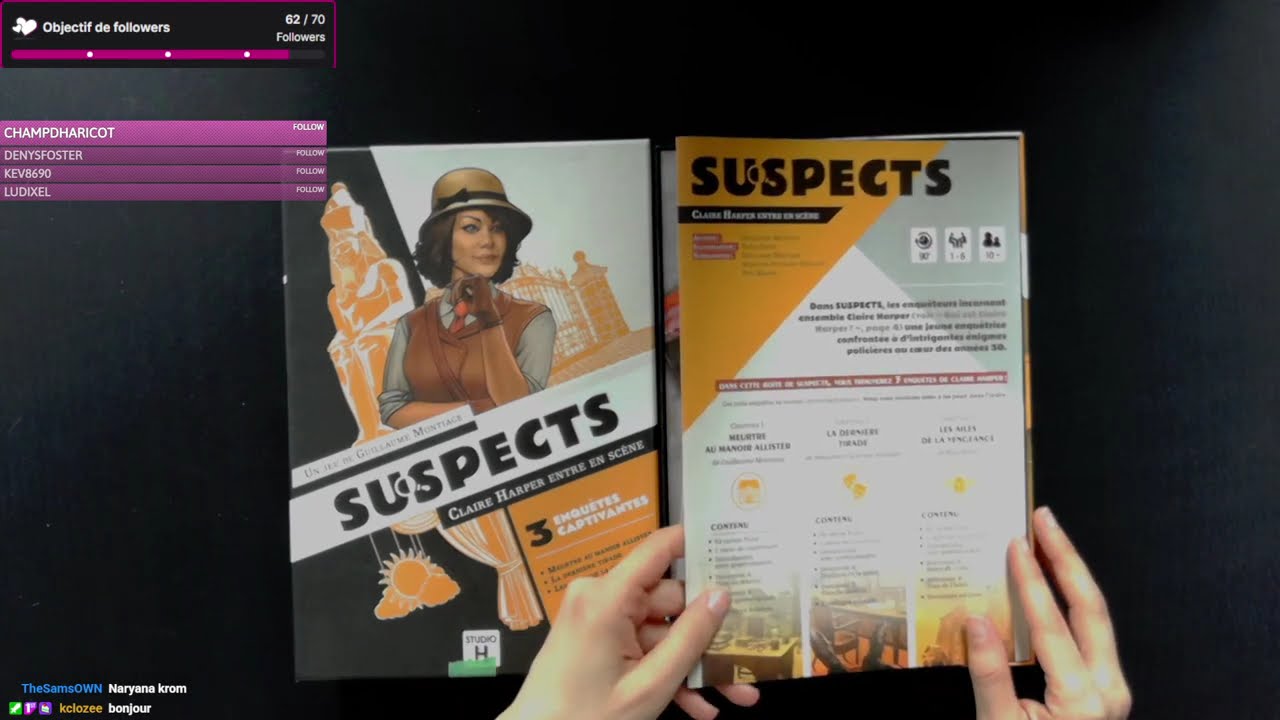 J'enquête en jouant Claire Harper dans Suspects