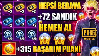PUBG MOBILE YENİ ETKİNLİK! 🔥 BEDAVA UĞURLU PARA, 72 SANDIK VE 315 BAŞARIM PUANI! BRAINROT