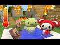 Surviving an EXTREME Heatwave That Melts Everything! | jj and mikey (maizen) villager and village