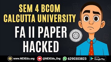 Direct Source Cu Paper 🤯 Full Semester 4 Financial Accounting 2025 Paper Hacked by Nex Edu Classes 