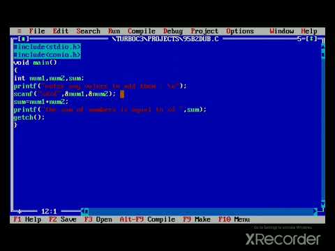 C PROGRAMMING LECTURE #1 | "PROGRAM TO FIND SUM OF NUMBERS USING SCANF FUNCTION" |#c