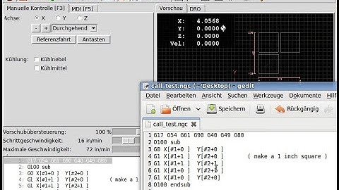G-code Array by CALL Routine