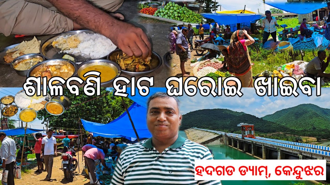ଶାଳବଣି ହାଟ ଘରୋଇ ଖାଇବା 😋 l ବର୍ଷା ଦିନେ Hadagarh Dam, Kendujhar l Gouranga Nayak Odia Vlogs 