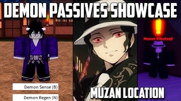 New Demon Passives! Muzan Location + Demon Passives Showcase in Slayers Unleased ( Roblox )