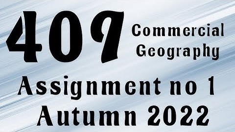 AIOU Code 409 Solved Assignment No.1 Autumn 2022 #aiou #aiousolveassignments