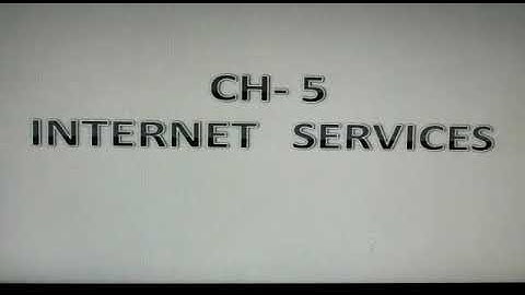 Class 5 Computer Chapter 5 Internet Services