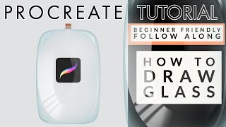 PROCREATE TUTORIAL: How to Draw Glass | Easy and Simple Jar Using Default Brushes