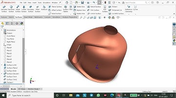 Surface Modeling In Solidworks - Semi Finished Water Container