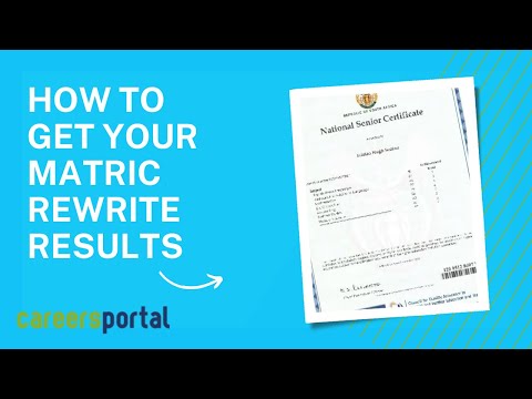 How To Get Your Matric Rewrite Results | Careers Portal