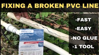 How to Fix a Broken PVC Sprinkler Line Pipe (FAST \& EASY Method)