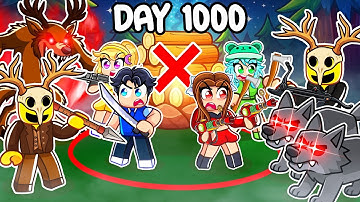 Surviving 1000 Days With NO CAMPFIRE In 99 Nights In The Forest! (Roblox)