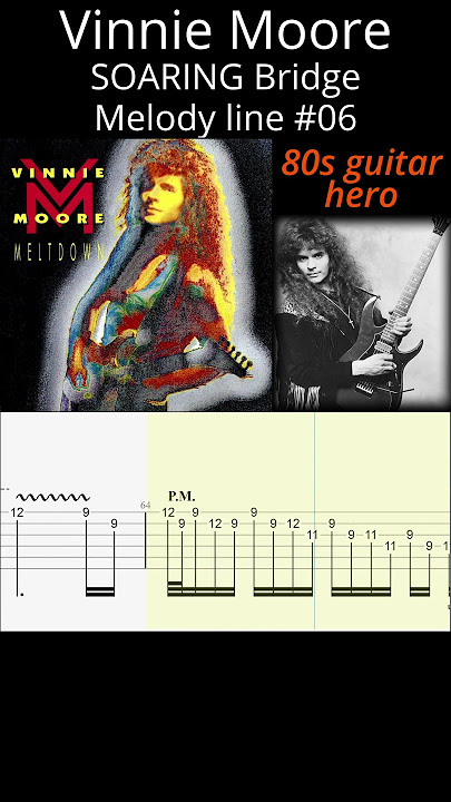 SCREAMING Vinnie Moore BRIDGE melody line pt.06 (Coming Home #tabs)