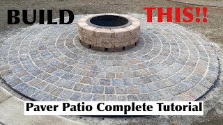 Outdoor Backyard DIY Paver Patio Smokeless Fire Pit! Basalite Paver Circle Kit / Pavestone Fire Pit