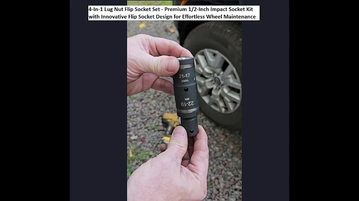 4-In-1 Lug Nut Flip Socket Set 1/2-Inch Impact Socket Kit with Innovative Flip Socket Design