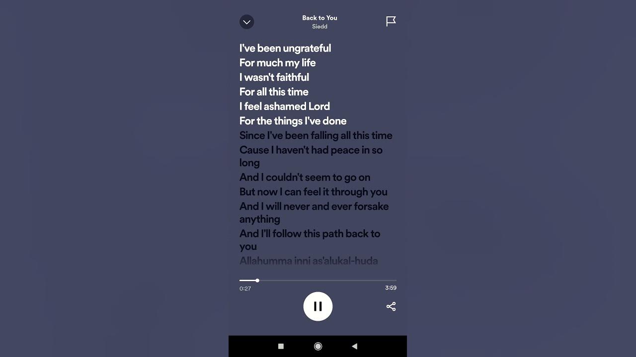 Seidd Back To You Nasheed Lyrics #Shorts