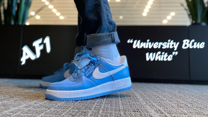 Unboxing the University blue Air Force 1's! Review plus on-feet