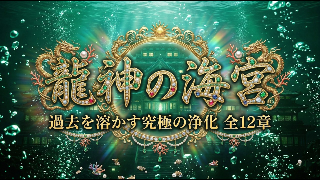 🌊龍神に導かれる深海ヒーリング - 全12章｜傷ついた心を洗う水の世界『蒼海と龍神の海宮』｜和風アンビエント × ソルフェジオ周波数｜究極の安らぎBGM