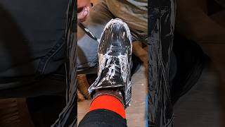 SOoooo SATISFYING 🫰✨ Black Boot Transformation Very Shine🌟🔥 #shoeshine #satisfying #asmr