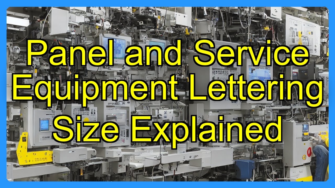 Control Panel Lettering Panel and Service Equipment Lettering Size Explained - YouTube