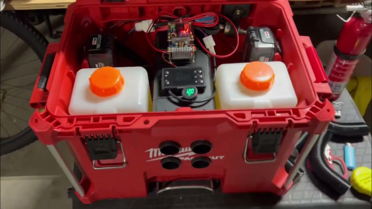 Testing the diesel heater Milwaukee Packout project. YouTube