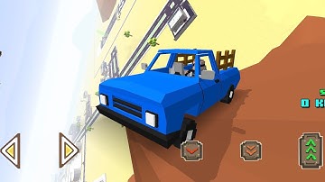 Farmer drives on the edge of a cliff - Blocky Farming and Racing Simulator 4K game play Android/iOS