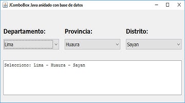 JComboBox dependiente Java MySQL