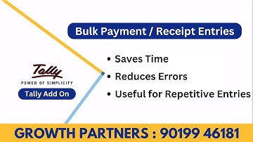 Bulk Payment / Receipt Entries - Tally Add On - English