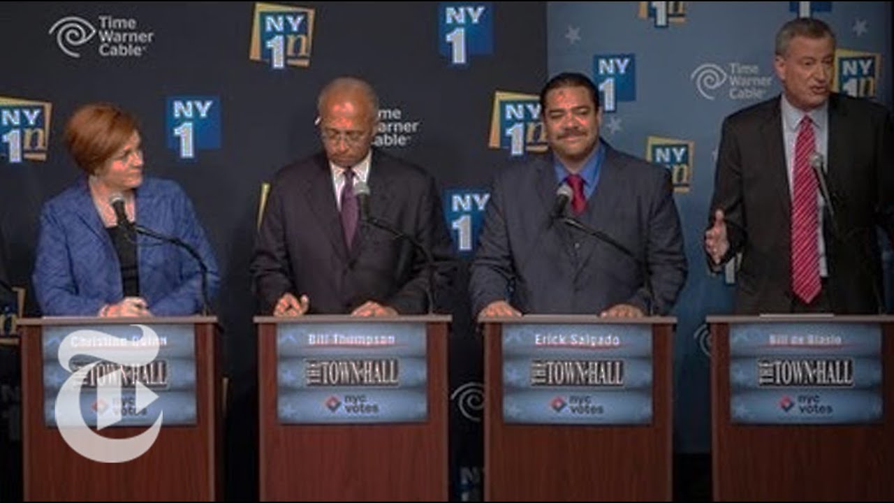 New York Mayor Bill de Blasio uses son to address policing, race at Democratic debate