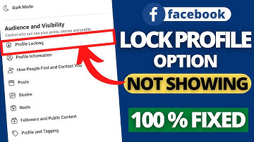 Facebook Lock Profile Option Not Showing (Problem Fix)