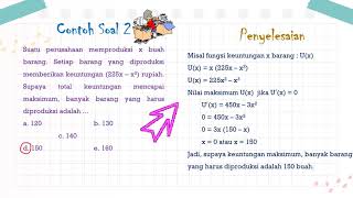 Aplikasi Turunan dalam Kehidupan Sehari   hari