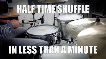 Half Time Shuffle Groove in less than a Minute - Daily Drum Lesson