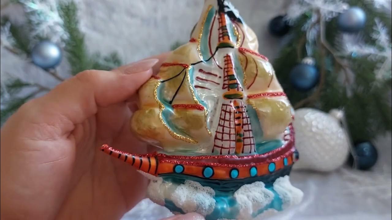 Распаковка и обзор ёлочная игрушка Пират и Корабль, производства ...