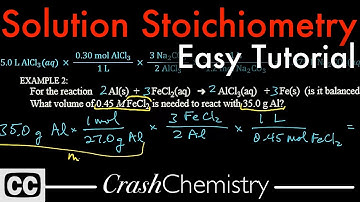 Solution Stoichiometry tutorial: How to use Molarity + problems explained | Crash Chemistry Academy